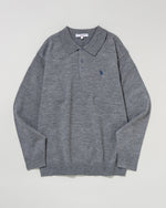 knit polo　ニットポロシャツ　ダブルホースマン刺繍　PLM53402