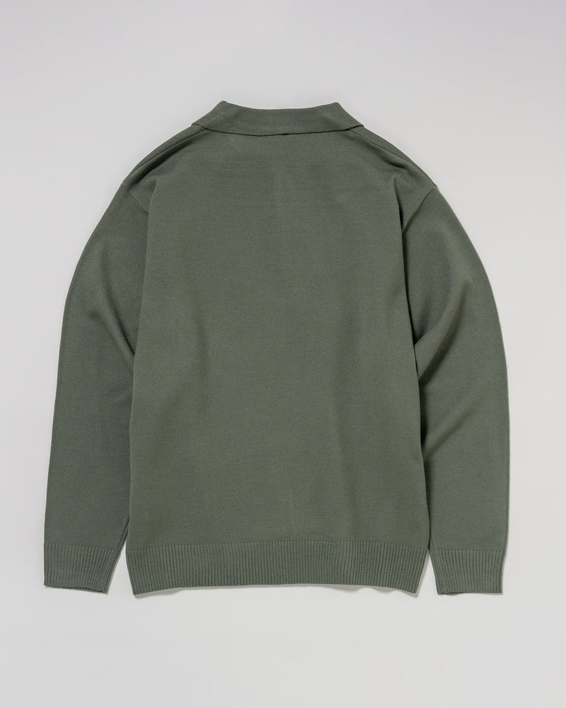 knit polo　ニットポロシャツ　ダブルホースマン刺繍　PLM53402