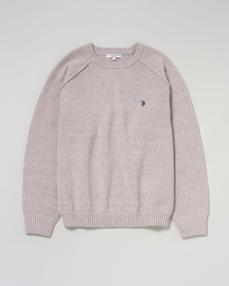 Crew raglan knit　クルーラグランニット　ダブルホースマン刺繍　PLM53404