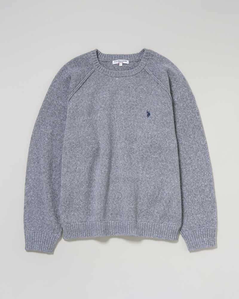 Crew raglan knit　クルーラグランニット　ダブルホースマン刺繍　PLM53404