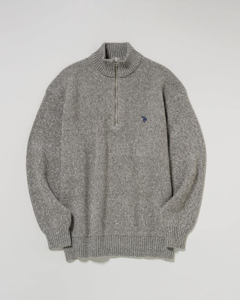Half Zip Sweater ハーフジップセーター　ダブルホースマン刺繍　PLM53407
