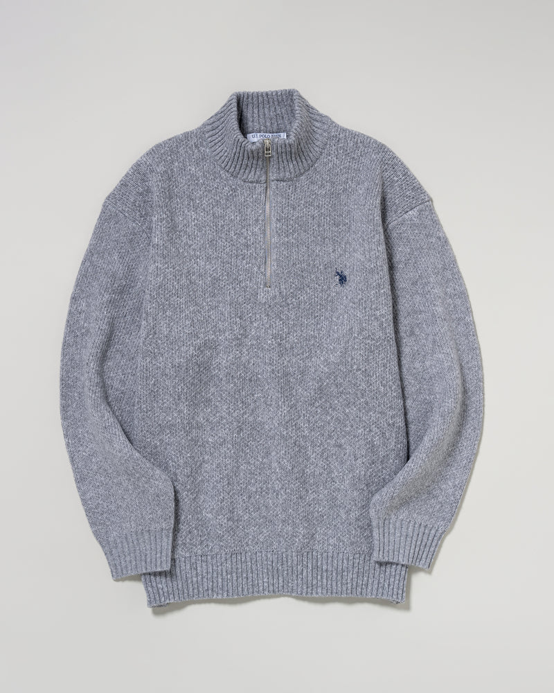 Half Zip Sweater ハーフジップセーター　ダブルホースマン刺繍　PLM53407
