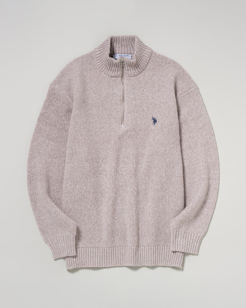 Half Zip Sweater ハーフジップセーター　ダブルホースマン刺繍　PLM53407