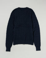 cable knit　ケーブルニット　ダブルホースマン刺繍　PLM53423