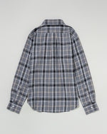 Regular collar check shirt　レギュラーカラーチェック長袖シャツ　ダブルホースマン刺繍　PLM53715