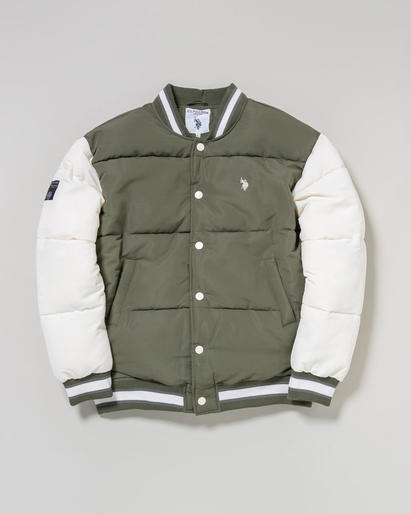 【予約販売】varsity padded jacket　バーシティー中綿ジャケット　ダブルホースマン刺繍　PLM53801