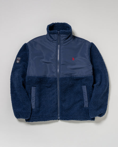 【予約販売】stand switching boa jacket　スタンド切替ボアジャケット　ダブルホースマン刺繍　PLM53802