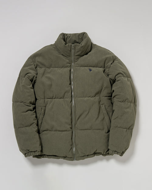 【予約販売】Stand-Zip padded corduroy jacket　スタンドジップ中綿ジャケット　ダブルホースマン刺繍　PLM53810