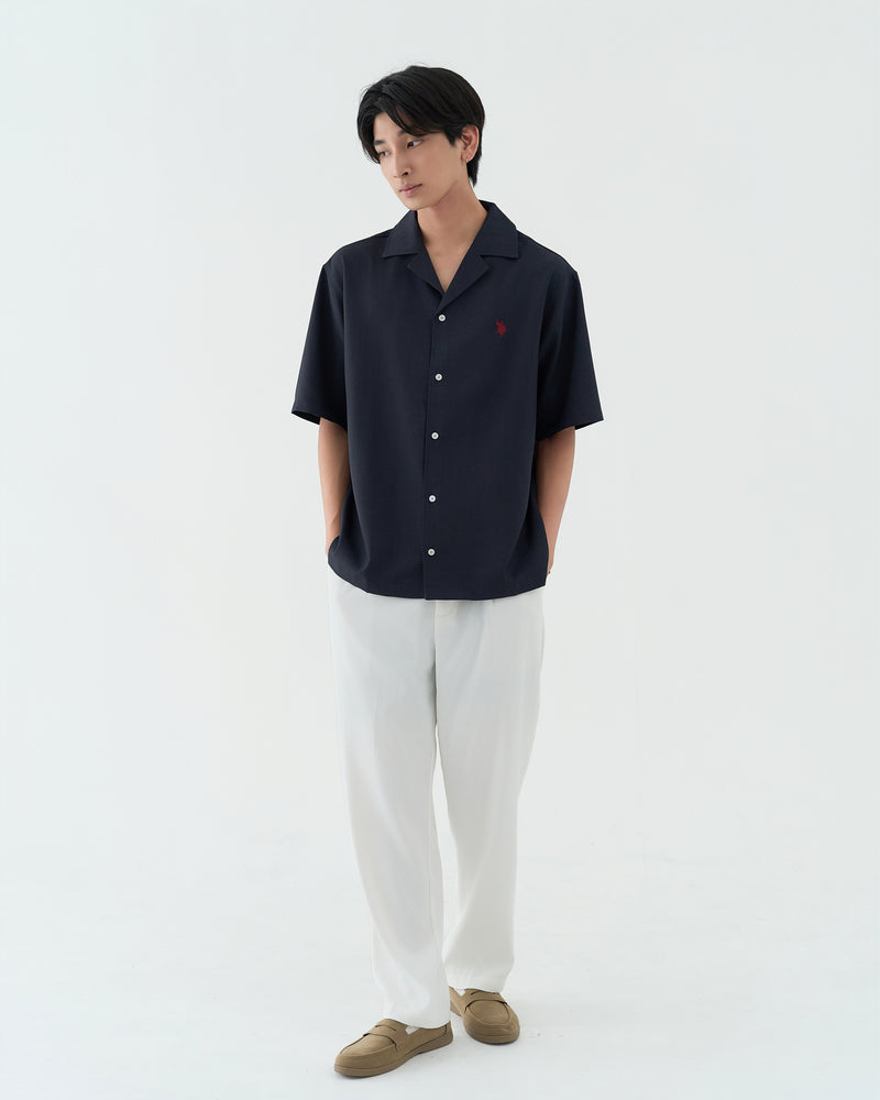 Open-collar short-sleeved shirt オープンカラー半袖シャツ ダブル