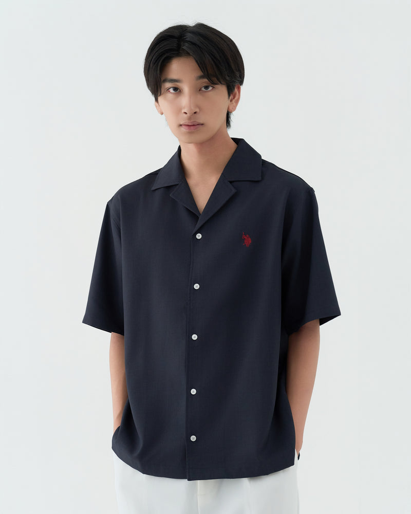 Open-collar short-sleeved shirt オープンカラー半袖シャツ ダブル