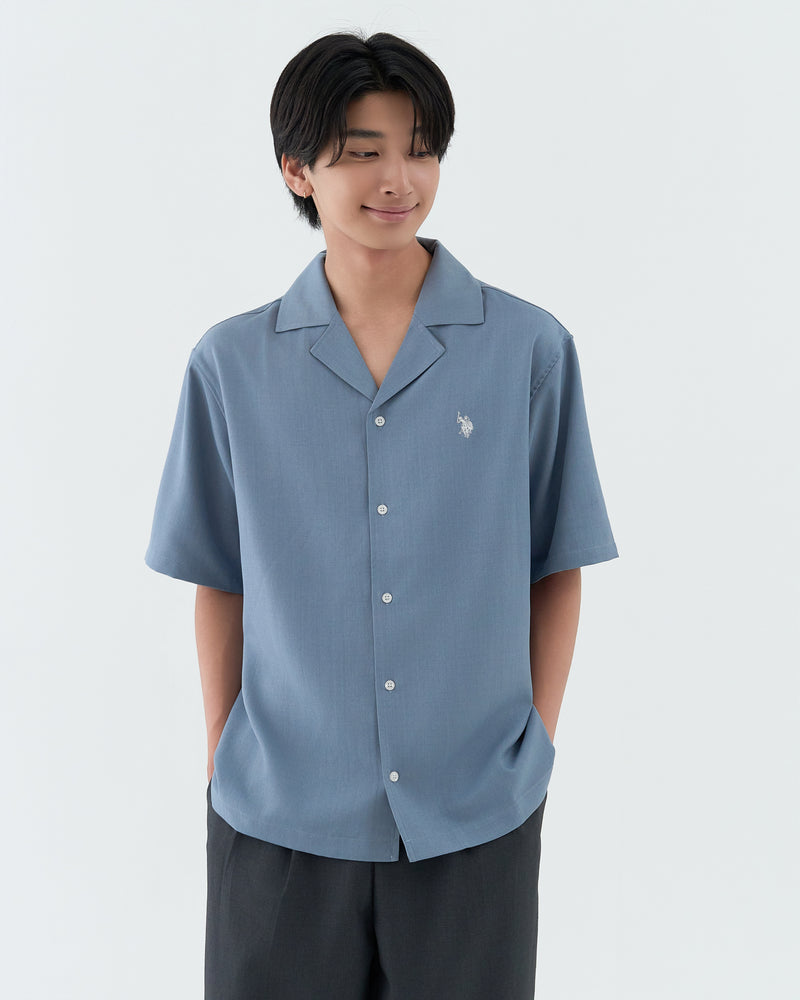 Open-collar short-sleeved shirt オープンカラー半袖シャツ ダブル