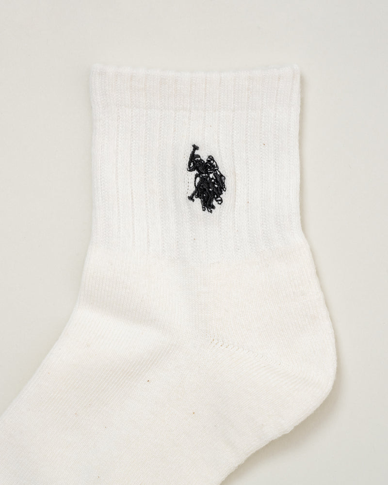 3pairs Socks　ソックス　ダブルホースマン刺繍　PLCM930-01