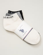 3pairs Socks　ソックス　ダブルホースマン刺繍　PLCM930-03