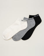 3pairs Socks　ソックス　ダブルホースマン刺繍　PLCM930-03