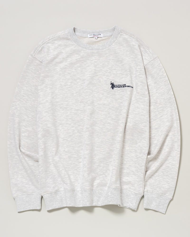 Crew sweat shirt　クルースウェットシャツ　ダブルホースマン刺繍　PLM43302