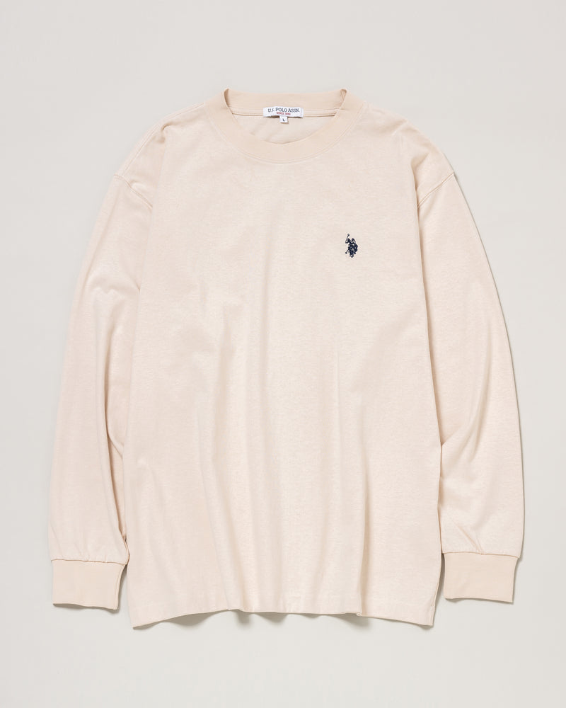 Long T-Shirt　ロングTシャツ　ダブルホースマン刺繍　PLM43200