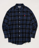 Regular collar shirt　レギュラーカラーシャツ　ダブルホースマン刺繍　PLM43707DQ