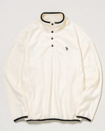 Fleece anorak pullover　リースアノラックプルオーバー　ダブルホースマン刺繍　PLM43838DQ