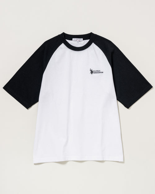 Raglan Short Sleeve T-shirt　ラグランオーバーサイズTシャツ　ダブルホースマン刺繍　PLM42215