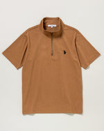 Half Zip T-shirt　ハーフジップ半袖Tシャツ　 ダブルホースマン刺繍　PLM42115