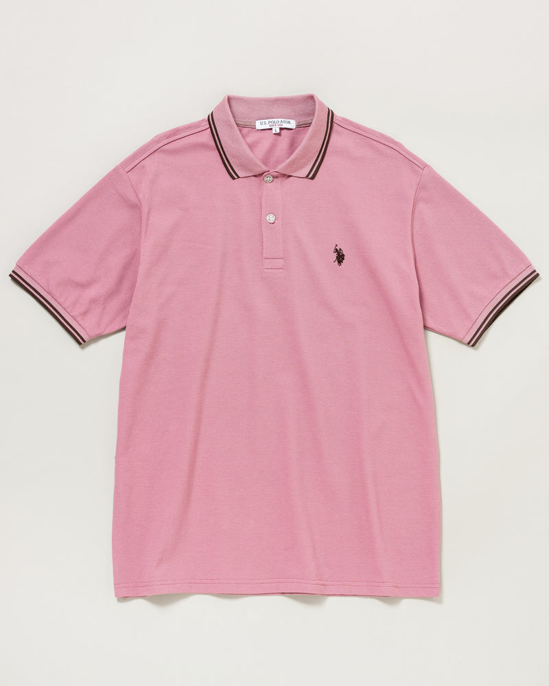 Polo Shirt　ポロシャツ　ダブルホースマン刺繍鹿の子　PLM42114
