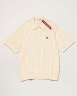 polo knit　半袖ポロニット　ダブルホースマン刺繍　PLM52401DQ