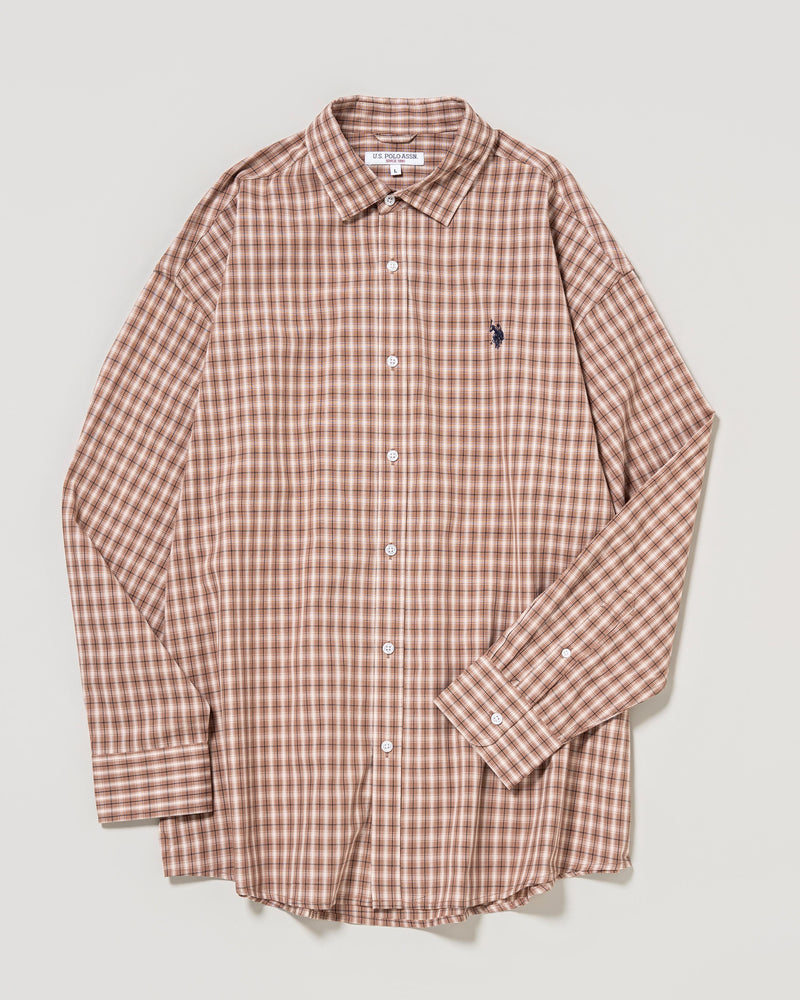 Regular collar long sleeve shirt レギュラーカラー長袖シャツ ダブル