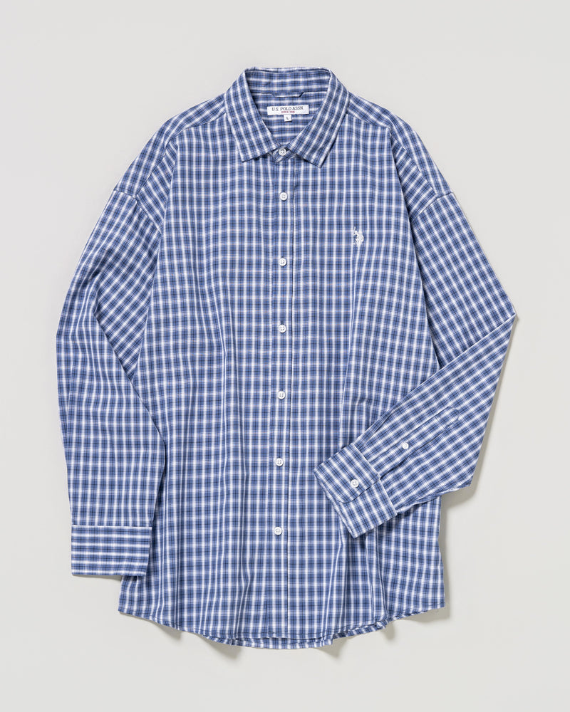 Regular collar long sleeve shirt レギュラーカラー長袖シャツ ダブル