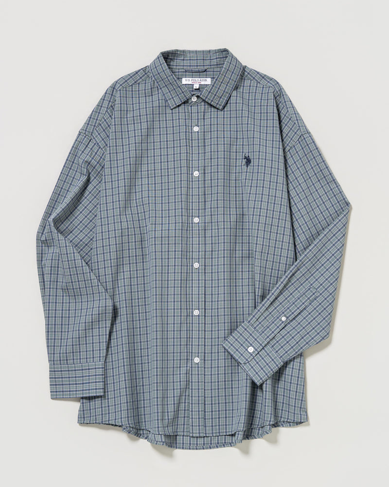 Regular collar long sleeve shirt レギュラーカラー長袖シャツ ダブル