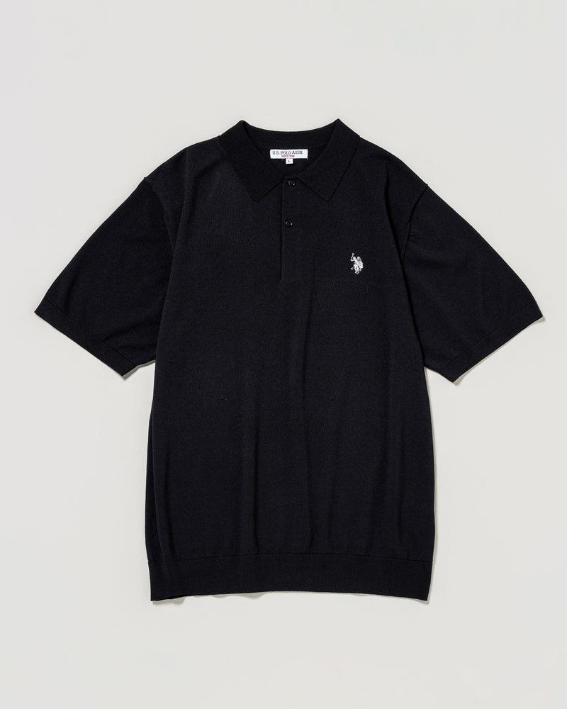 Cool-to-the-touch knit polo shirt 接触冷感ニットポロ ダブル