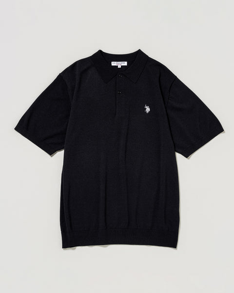 Cool-to-the-touch knit polo shirt 接触冷感ニットポロ ダブル