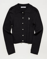 Polo knit cardigan　ポロニットカーディガン　ダブルホースマン刺繍　PLL51417