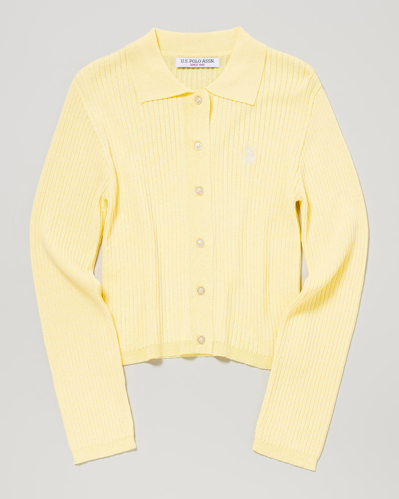 Polo knit cardigan　ポロニットカーディガン　ダブルホースマン刺繍　PLL51417