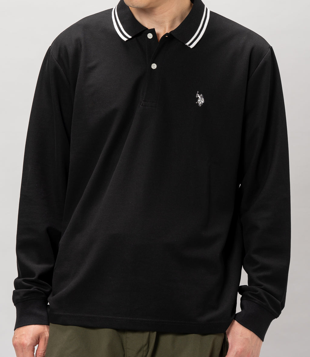Pedestal Japan polo 長袖 M long sleeve Polo Shirt 長袖ポロシャツ ダブルホースマン刺繍