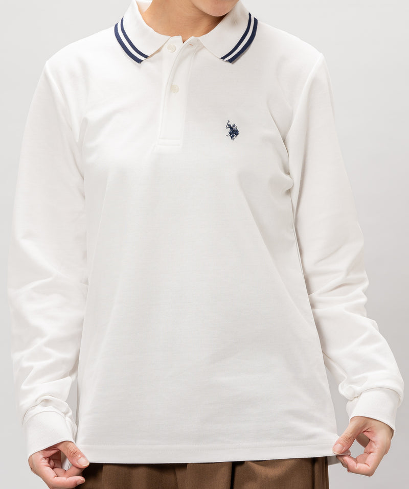 long sleeve Polo Shirt 長袖ポロシャツ ダブルホースマン刺繍