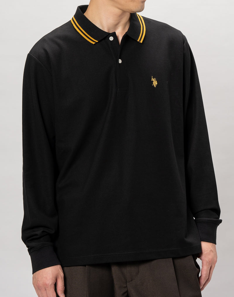 long sleeve Polo Shirt 長袖ポロシャツ ダブルホースマン刺繍