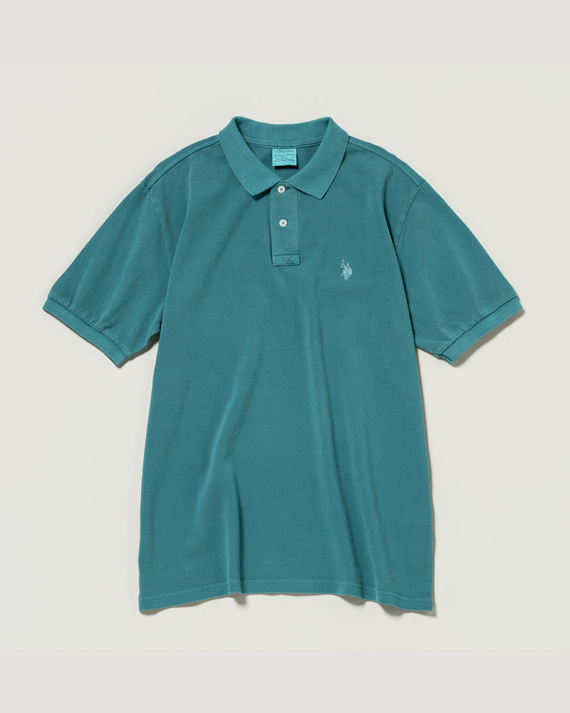 half sleeve polo shirt 半袖ポロシャツ ダブルホースマン刺繍