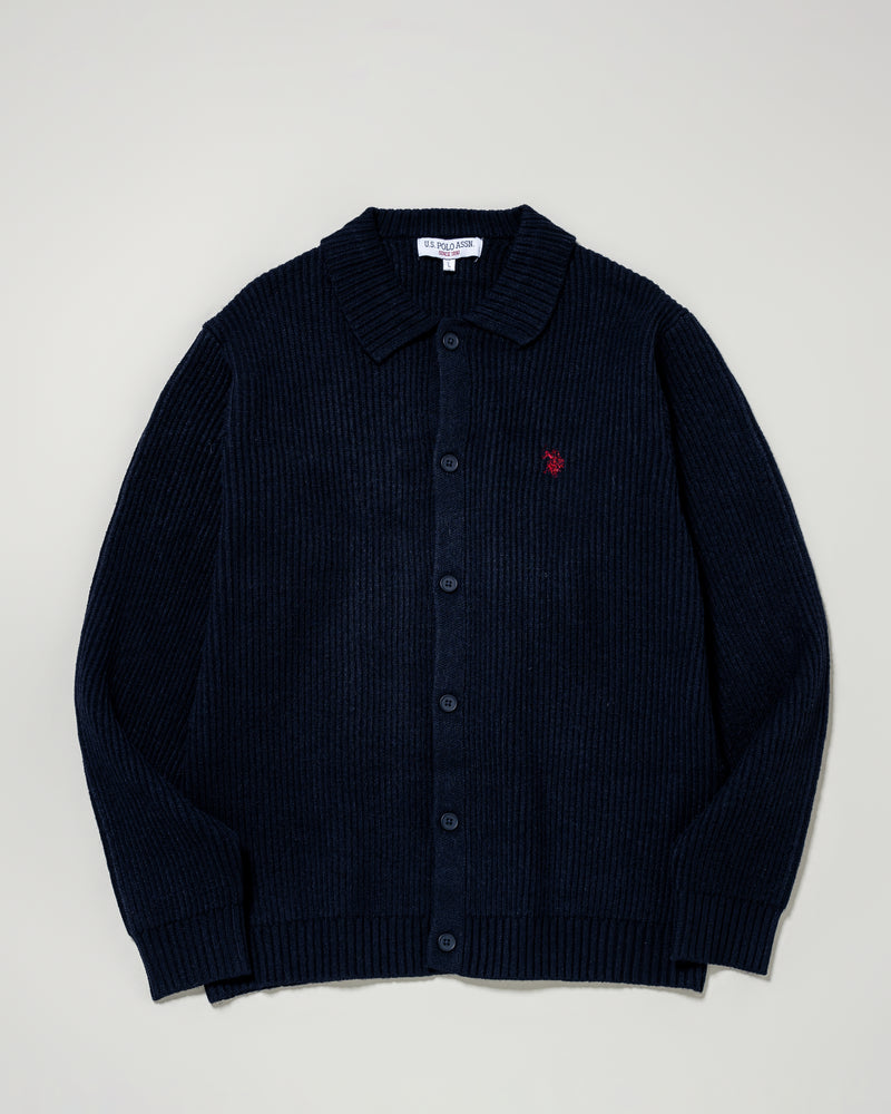 Filmelange ポロカーディガン Melange Polo Cardigan メランジポロカーディガン ダブルホースマン