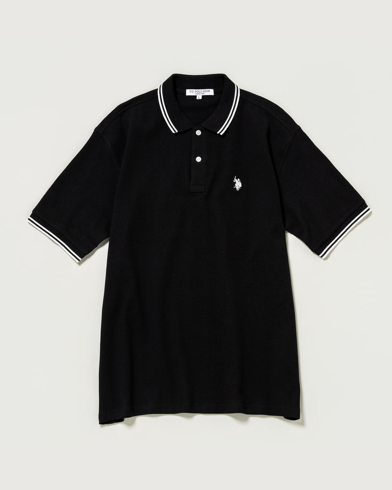 Half sleeve polo-shirt 鹿の子ポロシャツ ダブルホールマン刺繍