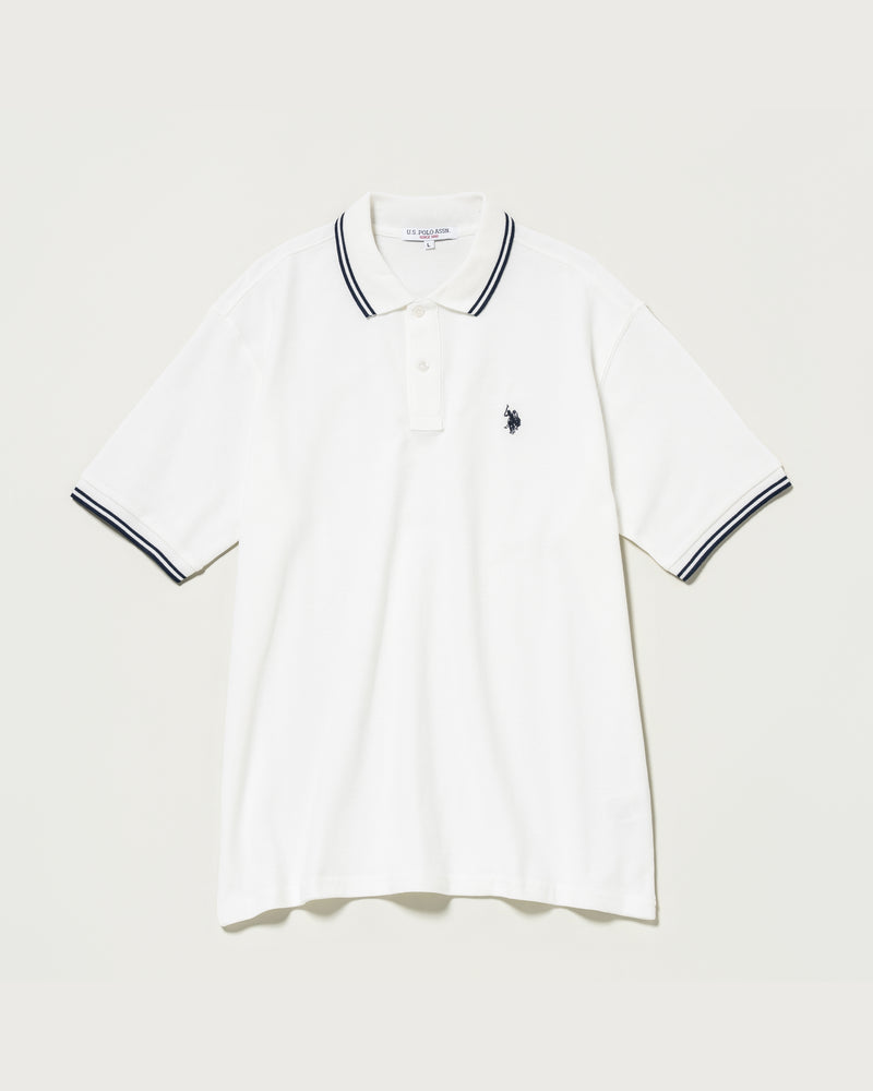 Half sleeve polo-shirt 鹿の子ポロシャツ ダブルホールマン刺繍