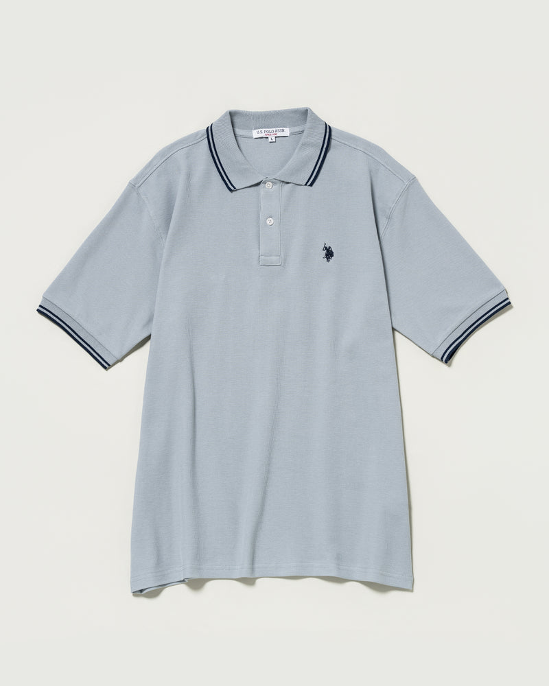 Half sleeve polo-shirt 鹿の子ポロシャツ ダブルホールマン刺繍