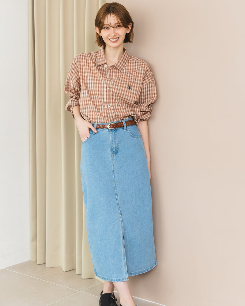 Regular collar long sleeve shirt レギュラーカラー長袖シャツ ダブル